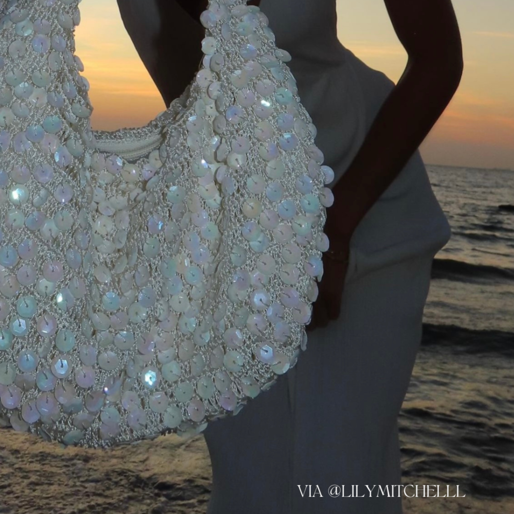 Sequin Bag - Pearl