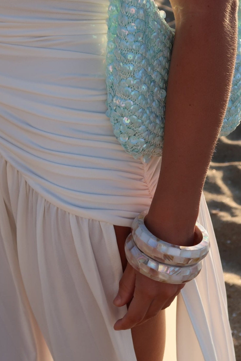 Shell Bangle - Pearl